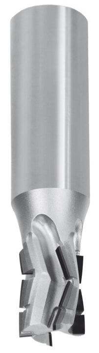 JSO Diamatic-QUATTRO Diamant-Nutfräser DP mit Rechtslauf, 16 mm Durchmesser, 21 mm Nutzlänge, vierschneidiger Z=4 Bestückung und massivem 20 mm Schaft.