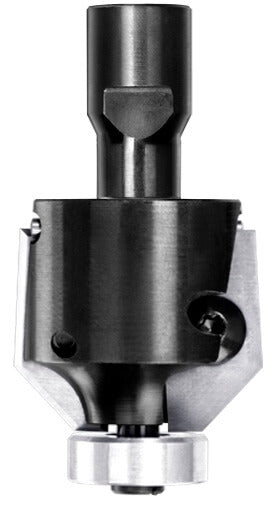 Unitec Wendeplatten-Fasefräser 45 Grad mit 16 mm Anlauflager, Ø 36 mm und M10 Innengewinde-Aufnahme.