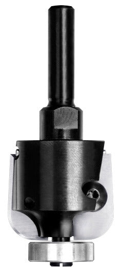 JSO (Unitec) Wendeplatten-Halbhohlkehlfräser mit Radius 6 mm, stabilem 8 mm Schaft und 20 mm Anlauflager.
