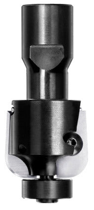 JSO (Unitec) Wendeplatten-Halbhohlkehlfräser mit Radius 5 mm, M10-Innengewinde und kugelgelagertem 16 mm Anlauflager.