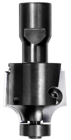 JSO Unitec Wendeplatten-Abrundfräser Radius 8 mm mit M10 Innengewinde-Aufnahme, montierten Hartmetall-Wechselmessern und 16 mm Anlauflager.