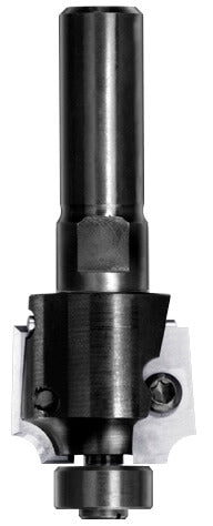 JSO (Unitec) Wendeplatten-Viertelstabfräser mit HW-Wechselmessern, Radius 4 mm, massivem 12 mm Schaft und 14 mm Anlauflager.
