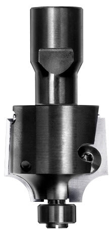 JSO (Unitec) Wendeplatten-Viertelstabfräser mit HW-Wechselmessern, Radius 8 mm, M12 Innengewinde und 12 mm Anlauflager.