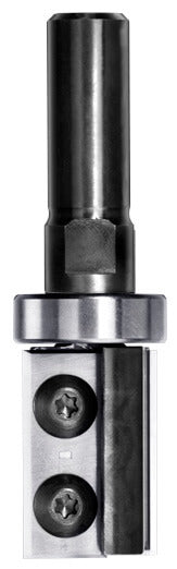 JSO Wendeplatten-Bündigfräser 22mm mit schaftseitigem Kugellager oben und 12mm Schaft – Massiver Kantenfräser für Profis
