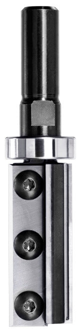 JSO Wendeplatten-Bündigfräser 22mm mit 50mm Nutzlänge, schaftseitigem Kugellager oben und 12mm Schaft