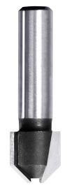 JSO Hartmetall-Fasefräser 45 Grad, zweischneidig (Z=2), ohne Anlauflager mit 8 mm Schaft.