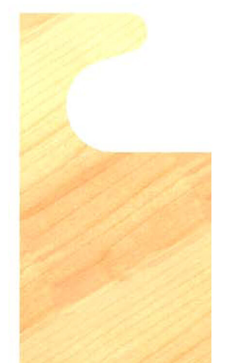 Beispiel einer tief gefrästen Griffmulde an einer massiven Schubladenfront – zeigt den ergonomischen Schwung der R 2,5/6 mm Geometrie.