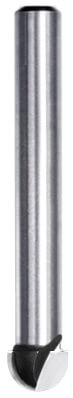 JSO HW-bestückter Hohlkehlfräser, Radius 4,75 mm, 9,5 mm Durchmesser und 8 mm Schaftaufnahme.