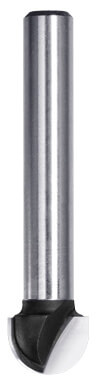 JSO HW-bestückter Hohlkehlfräser, Radius 6,35 mm, 12,7 mm Durchmesser und 8 mm Schaftaufnahme.