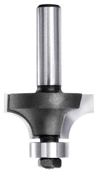 Produktansicht JSO Abrundfräser Radius 8 mm Hartmetall mit stabilem 8 mm Schaft und montiertem 12,7 mm Anlauflager.