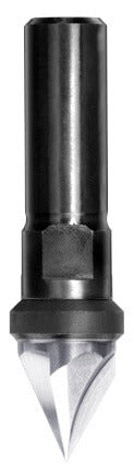 JSO Vollhartmetall V-Nutfräser 60 Grad, Durchmesser 14 mm mit massiver Aufnahme Schaft 12 mm.