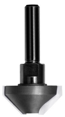 JSO Hartmetall-Fasefräser 45 Grad, Ø 31 mm, zweischneidig (Z=2), ohne Anlauflager mit stabilem 8 mm Schaft.