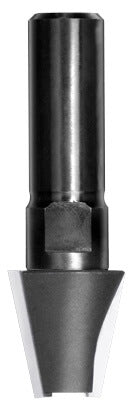 JSO Hartmetall-Fasefräser 15 Grad, Ø 21,7 mm, zweischneidig (Z=2), ohne Anlauflager mit massivem 12 mm Schaft.