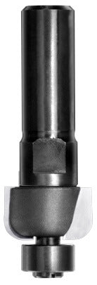 JSO HW-bestückter Halbhohlkehlfräser mit Radius 4 mm, massivem 12 mm Schaft und kugelgelagertem Anlauflager.