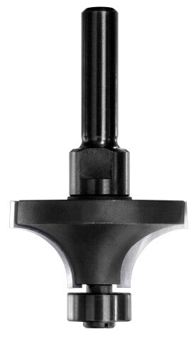 JSO Hartmetall Abrundfräser Radius 12,7 mm mit montiertem 14 mm Anlauflager und 8 mm Schaft.
