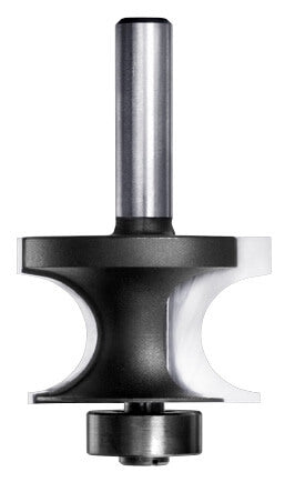 JSO Wulstprofilfräser HW mit Radius 8 mm, zwei präzisionsgeschliffenen Hartmetallschneiden, kugelgelagertem Anlauflager und 8 mm Schaft.