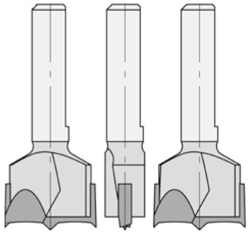 JSO Cabineo-Zylinderkopfbohrersatz HW Ø 15mm für Atemag als 3er-Set mit Rechts- und Linkslauf im Holzfräsershop.