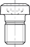 Hochfeste Torx-Klemmschraube M 3 x 7,0 mm aus brüniertem Stahl 12.9, passend für TX 8 Antrieb.