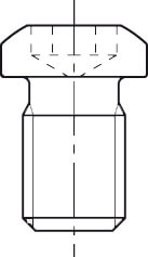Hochfeste Torx-Klemmschraube M 4 x 4,8 mm aus brüniertem Stahl 12.9, passend für TX 15 Antrieb.