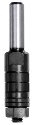 JSO Aufnahmedorn aus Stahl mit 8 mm Schaft, Sechskantmutter und Distanzringen zur Aufnahme von Scheibennutfräsern mit 8 mm Bohrung.