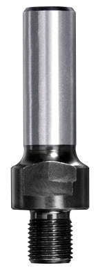 JSO Reduzieradapter aus hochfestem Spezialstahl mit einem präzisionsgeschliffenen 12 mm Schaft und einem exakten M10-Außengewinde für Fräswerkzeuge.