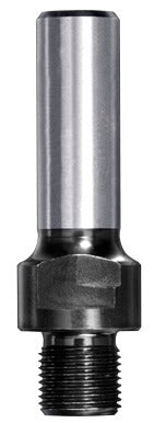 JSO Reduzieradapter aus hochfestem Spezialstahl mit einem präzisionsgeschliffenen 12 mm Schaft und einem exakten M12-Außengewinde für Fräswerkzeuge.