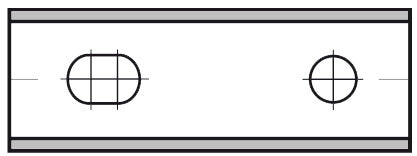 Schwere JSO Hartmetall (HW) Wendeplatte 80,0 x 13,0 x 2,2 mm mit 2-Loch-Bohrung für industrielle Hochleistungsfräser.