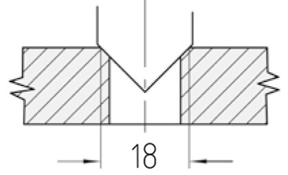 JSO VHW Senker 90° Ø 18mm beim nachträglichen Ansenken einer Bohrung auf einer CNC-Maschine im Holzfräsershop.