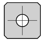 Fase-Wendeplatte HW 12x12x1,5mm Type W1 mit 1-Loch Fixierung im Holzfräsershop.