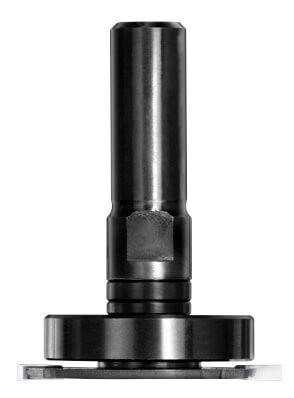 JSO HW Konterprofilfräser-Set bestehend aus zwei präzisionsgeschliffenen Fräskörpern mit Hartmetallschneiden, einem Schaft von 12mm und einem zentralen Anlauflager.