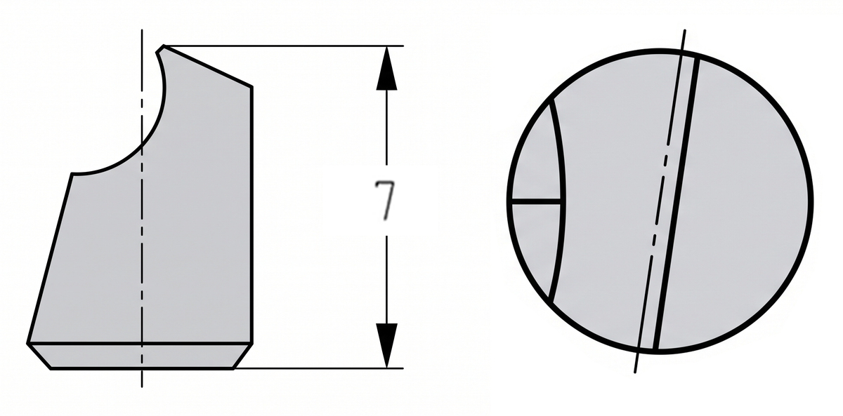 JSO HW Wechselstift Ø 5mm mit Achswinkel unten voreilend (Größe 2) für Schruppfräser. Optimaler Spanzug nach oben. Jetzt im Holzfräsershop bestellen!