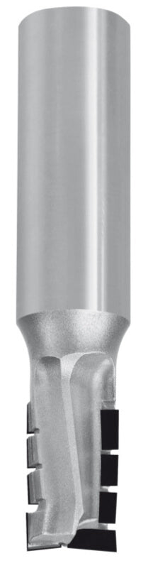 JSO Diamatic-DUO Diamant-Nutfräser DP mit Rechtslauf, 16 mm Durchmesser, 25 mm Nutzlänge, Z=2+2 Schneidenanordnung und massivem 20 mm Schaft.