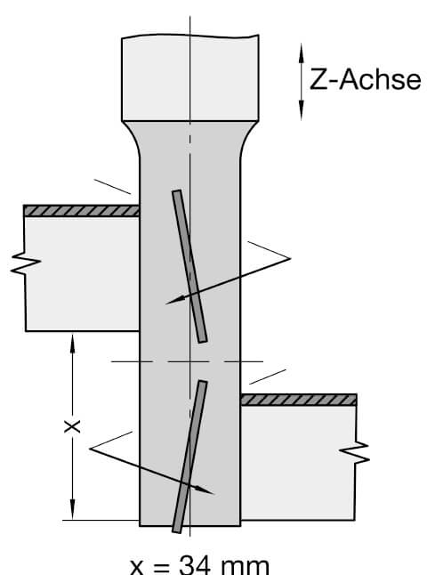 Praxisanwendung des JSO Wendeplatten-Nutfräsers (Z=2+2) auf einem industriellen CNC-Bearbeitungszentrum beim komplett ausrissfreien und vibrationsarmen Formatfräsen einer beschichteten Spanplatte.