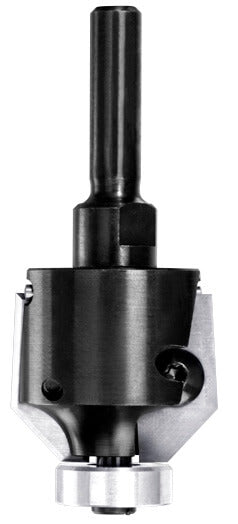 Unitec Wendeplatten-Fasefräser 45 Grad mit 16 mm Anlauflager, Ø 32 mm und stabilem 8 mm Schaft.