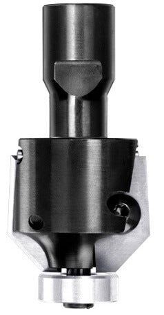 Unitec Wendeplatten-Fasefräser 45 Grad mit 16 mm Anlauflager, Ø 32 mm und M12 Innengewinde-Aufnahme.