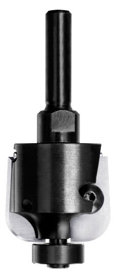JSO (Unitec) Wendeplatten-Halbhohlkehlfräser mit Radius 8 mm, 6 mm Schaftaufnahme und 16 mm Anlauflager.