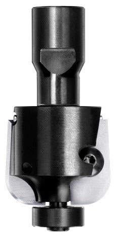 JSO (Unitec) Wendeplatten-Halbhohlkehlfräser mit Radius 8 mm, massiver M12-Innengewinde-Aufnahme und kugelgelagertem 16 mm Anlauflager.