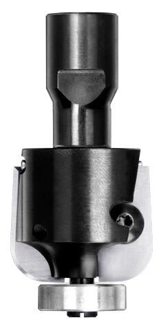 JSO (Unitec) Wendeplatten-Halbhohlkehlfräser mit Radius 6 mm, M10-Innengewinde und kugelgelagertem 20 mm Anlauflager.