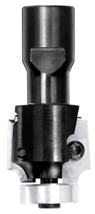 JSO Unitec Wendeplatten-Abrundfräser Radius 5 mm mit M12 Innengewinde-Anschluss, montierten Hartmetall-Wechselmessern und 16 mm Anlauflager.
