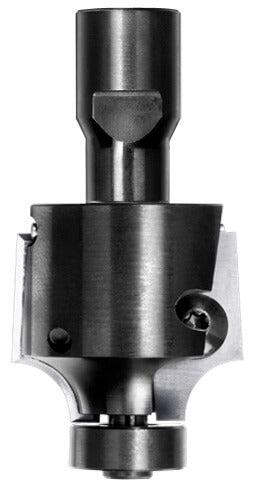 JSO Unitec Wendeplatten-Abrundfräser Radius 10 mm mit M10 Innengewinde-Aufnahme, montierten Hartmetall-Wechselmessern und 16 mm Anlauflager.