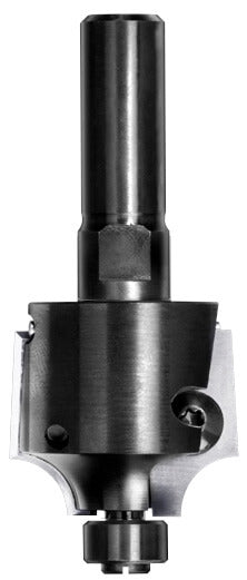 JSO (Unitec) Wendeplatten-Viertelstabfräser mit HW-Wechselmessern, Radius 8 mm, massivem 12 mm Schaft und 12 mm Anlauflager.