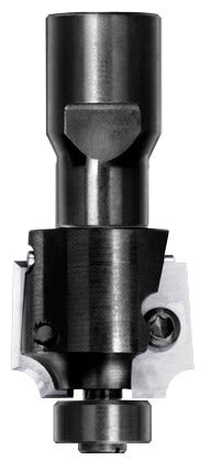 JSO (Unitec) Wendeplatten-Viertelstabfräser mit HW-Wechselmessern, Radius 2 mm, M10 Innengewinde und 18 mm Anlauflager.