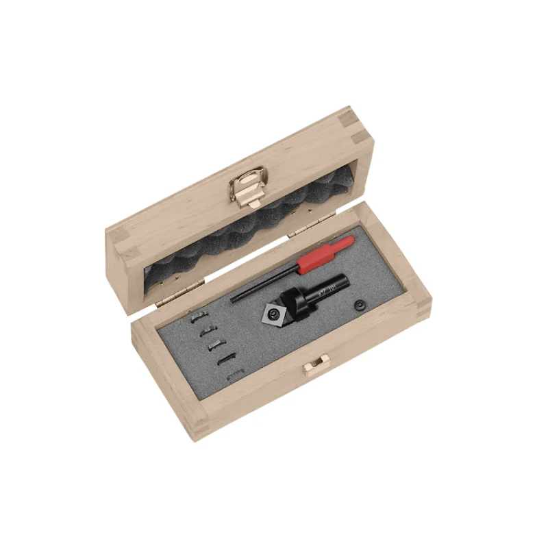 Wendeplatten Ziernutfräser Set  7-Teilig | Ø 15,9 x 7,5 mm | S 8 | GL 57,5 mm
