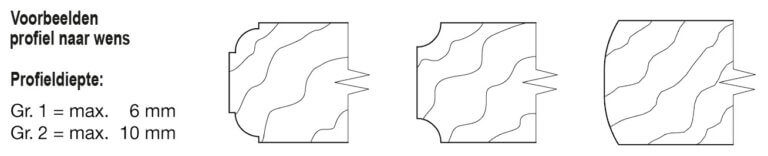 JSO Wendeplatten-Kombifräser-System der Größe 2 im CNC-Einsatz beim vollautomatischen und ausrissfreien Abrunden einer massiven Treppenstufe mit montierten R=10 mm Wendemessern im Holzfräsershop.