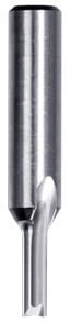 JSO Nutfräser in kurzer Ausführung aus massivem Vollhartmetall mit zwei Schneiden und einem präzisen 8 mm Schaft.