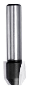 JSO Hartmetall-Fasefräser 30 Grad, zweischneidig (Z=2), ohne Anlauflager mit 6 mm Schaft.