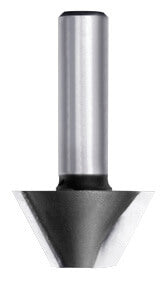 JSO Hartmetall-Fasenfräser 30° in lagerloser Ausführung mit zwei Schneiden, flacher Stirnseite (10,1 mm) und einem stabilen 8 mm Schaft.