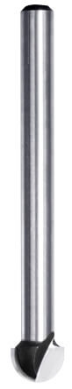 JSO HW-bestückter Hohlkehlfräser, Radius 4,75 mm, 9,5 mm Durchmesser und 6 mm Schaftaufnahme.