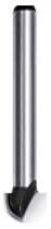 JSO HW-bestückter Hohlkehlfräser, Radius 5,5 mm, 11 mm Durchmesser und 6 mm Schaft.