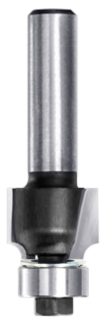 AKE Abrundprofielfrees HW mit 8 mm Schaft, Radius 1,6 mm und montiertem Anlaufkugellager an der Unterseite.